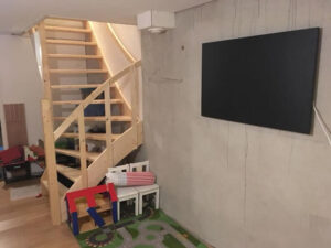 Sundirect infrared panel heating basement in Netherlands