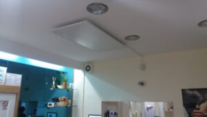 Hair studio use infrared heating panel in Slovenia