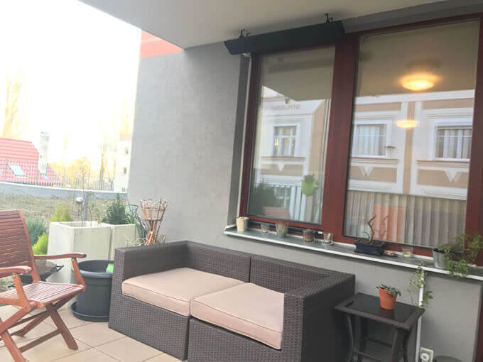 Office terrace in Czech heated by Sundirect space heater